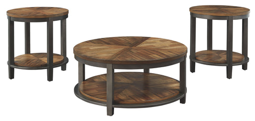 Roybeck - Light Brown / Bronze - Occasional Table Set (Set of 3) - JaxCo Furniture