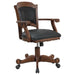 Turk - Upholstered Swivel Dining And Game Chair - Tobacco - JaxCo Furniture