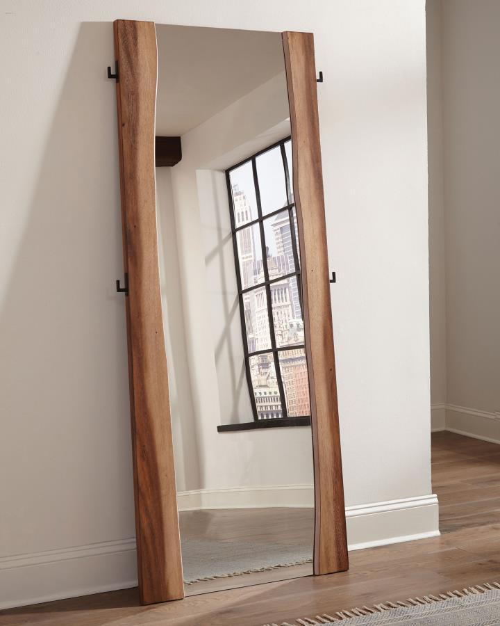 Winslow - Standing Floor Mirror - Smokey Walnut - JaxCo Furniture