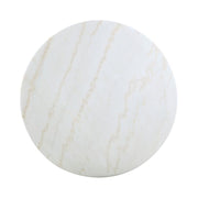 Kella - Round Marble Top Dining Table - White Marble - JaxCo Furniture