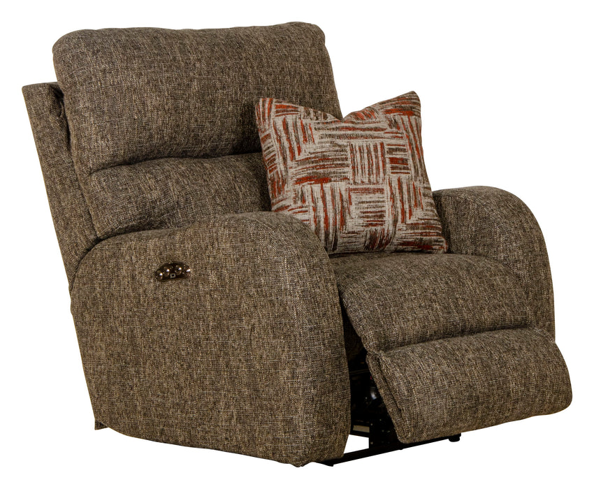 Liam - Power Headrest Power Lay Flat Recliner - Coal - JaxCo Furniture