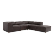 Form - Classic L-Shaped Modular Sectional - Espresso Brown - JaxCo Furniture