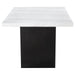 Osborne - Marble Top Dining Table - Rustic Espresso - JaxCo Furniture