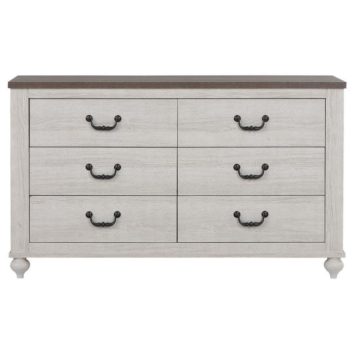 Stillwood - 6-Drawer Dresser - Vintage Linen - JaxCo Furniture