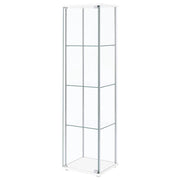 Bellatrix - 4-Shelf Clear Glass Curio Cabinet - JaxCo Furniture