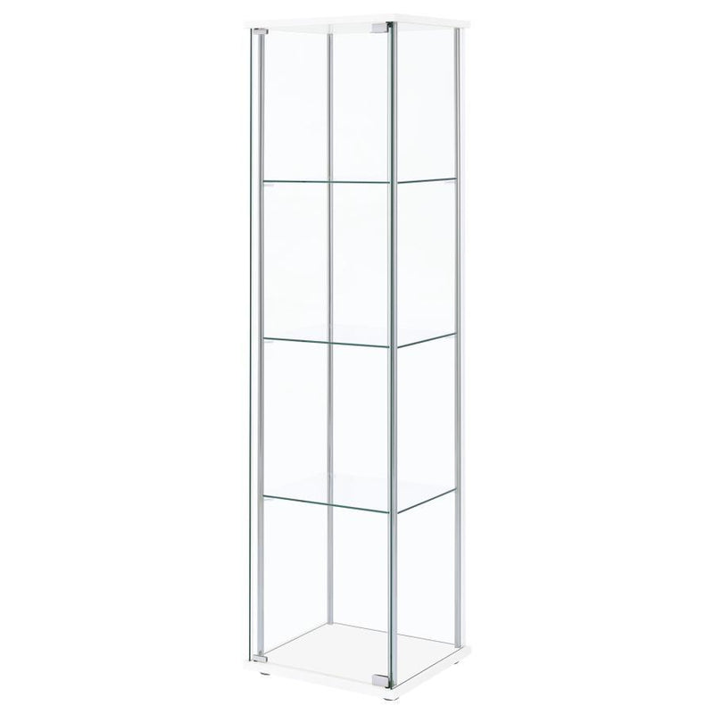 Bellatrix - 4-Shelf Clear Glass Curio Cabinet - JaxCo Furniture
