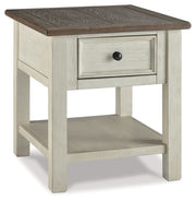 Bolanburg - White / Brown / Beige - Rectangular End Table - JaxCo Furniture