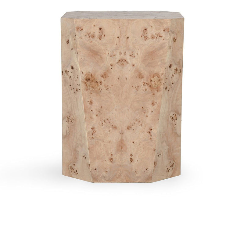 Avena - Burl Wood Square End Table - Natural - JaxCo Furniture