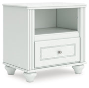 Kozlani - One Drawer Night Stand - White - JaxCo Furniture