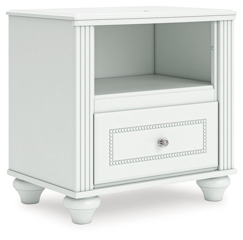 Kozlani - One Drawer Night Stand - White - JaxCo Furniture