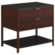 Zimmerlee - 2-Drawer Side Table with Shelf - Rust Brown - JaxCo Furniture