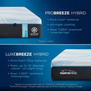 Tempur-Breeze - Tempur-Probreeze Medium Hybrid Mattress - JaxCo Furniture