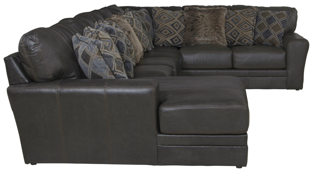 Denali - Italian Leather Match Sectional - JaxCo Furniture