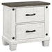 Lilith - 2-Drawer Nightstand - Distressed White - JaxCo Furniture