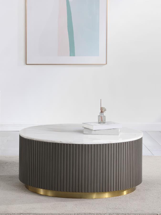 Jason - Round Marble Top Table - JaxCo Furniture