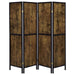 Deepika - 4-Panel Room Divider Folding Screen - Rustic Nutmeg - JaxCo Furniture