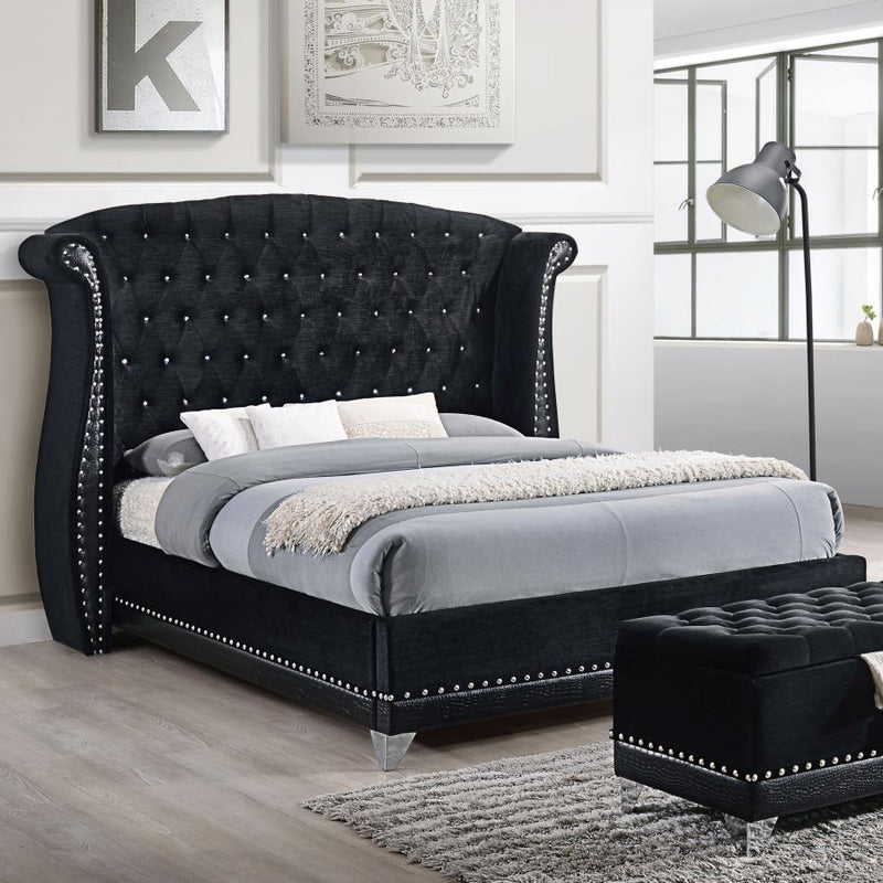 Barzini - Upholstered Wingback Bed - JaxCo Furniture