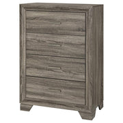 Wright - 4-Drawer Chest Of Drawers - Brown Oak - JaxCo Furniture