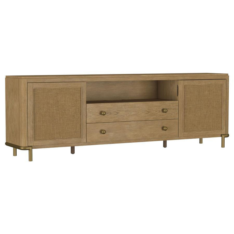 Arini - Rattan Cane 2-Door TV Stand Media Console - JaxCo Furniture