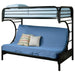 Montgomery - Metal Twin Over Futon Bunk Bed - Black - JaxCo Furniture