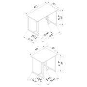 Nyla - 3 Piece Engineered Wood Coffee Table Set Weathered - Gray - JaxCo Furniture