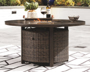 Paradise - Medium Brown - Round Fire Pit Table - JaxCo Furniture