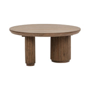 Vander - Solid Wood Round Coffee Table - JaxCo Furniture