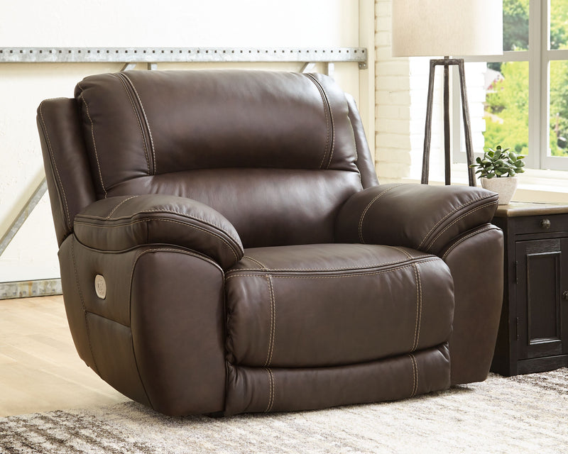 Dunleith - Chocolate - Zero Wall Recliner w/PWR HDRST - JaxCo Furniture