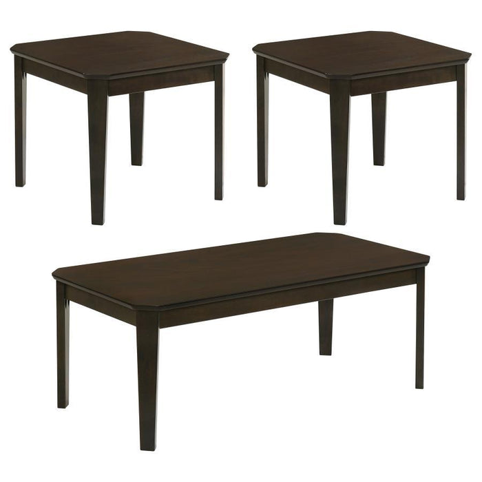 Amaro - 3 Piece Coffee And End Table Set - Dark Brown - JaxCo Furniture