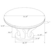 Anchorage - Round Glass Top Dining Table - Chrome - JaxCo Furniture