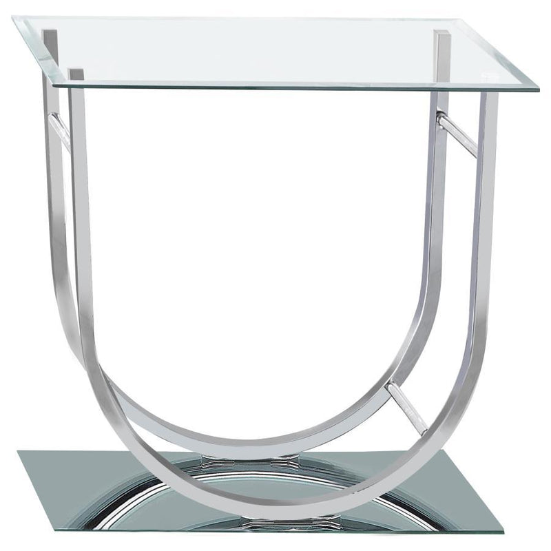 Danville - Rectangular U-Shaped Glass Top Table - JaxCo Furniture