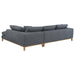 Persia - Upholstered Track Arm Sectional Sofa - Gray - JaxCo Furniture