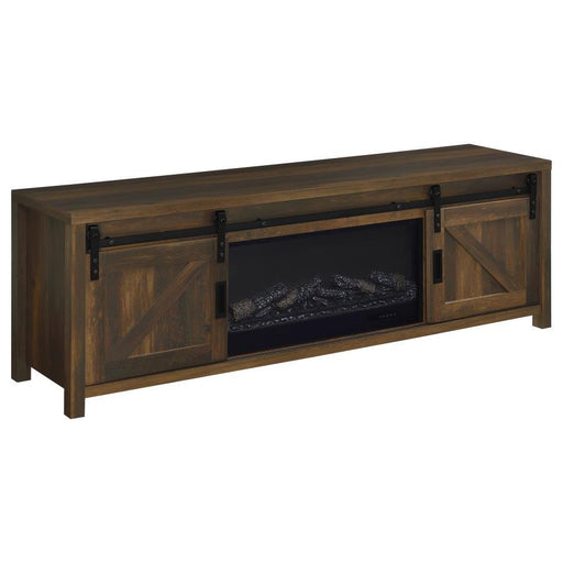 Enfield - 71" TV Stand Fireplace Media Console - Dark Pine - JaxCo Furniture