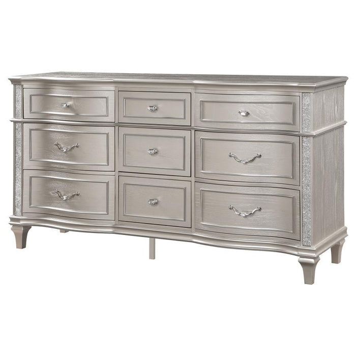 Evangeline - 9-Drawer Dresser - Silver Oak - JaxCo Furniture