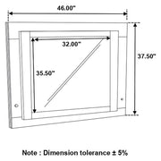 Felicity - Wood LED Dresser Mirror - White High Gloss - JaxCo Furniture