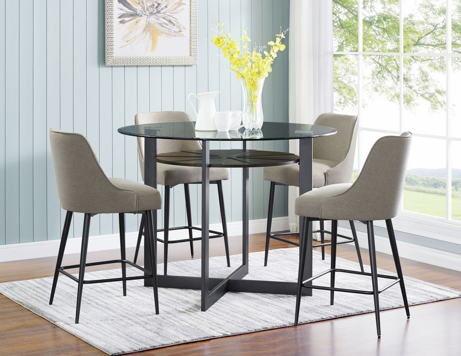 Olson - 5 Piece Counter Dining Set - Dark Gray - JaxCo Furniture