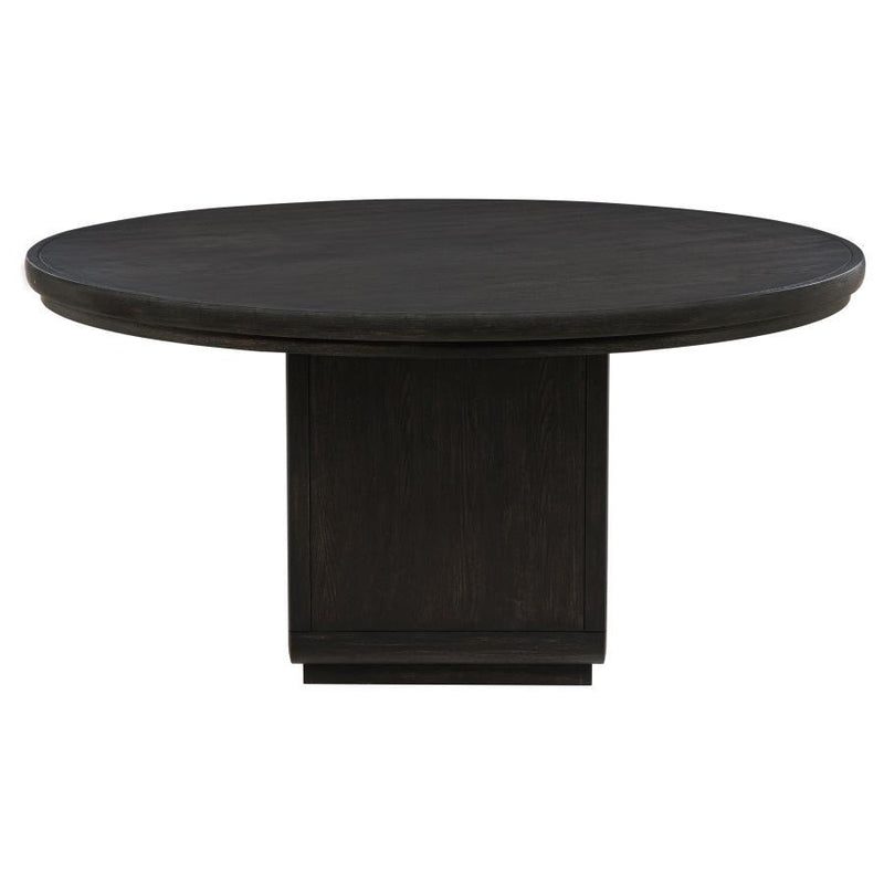 Leandro - 60" Round Dining Table - Burnished Black - JaxCo Furniture