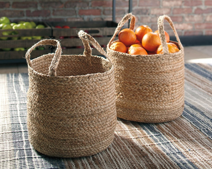 Brayton - Natural - Basket Set (Set of 2) - JaxCo Furniture