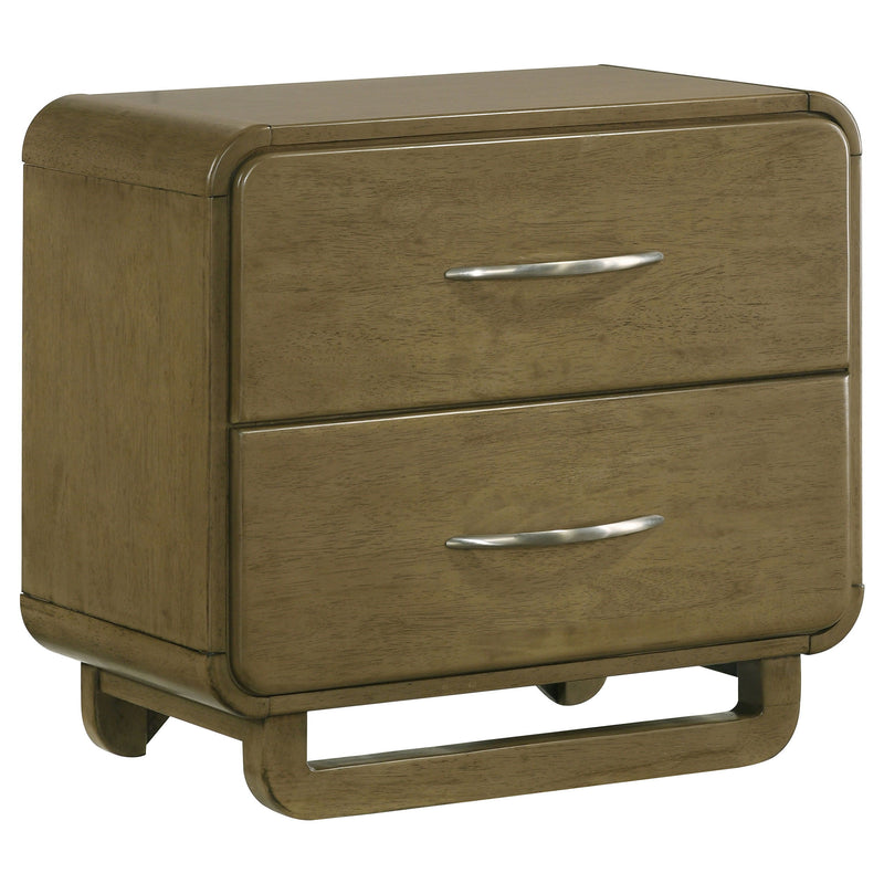 Amsbury - 2-Drawer Nightstand Bedside Table - Nutmeg - JaxCo Furniture