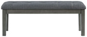 Hallanden - Black / Gray - Large UPH Dining Room Bench - JaxCo Furniture