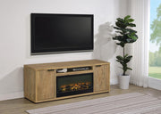 Fuller - 60" 2-Door TV Stand Fireplace Media Console - Mango - JaxCo Furniture