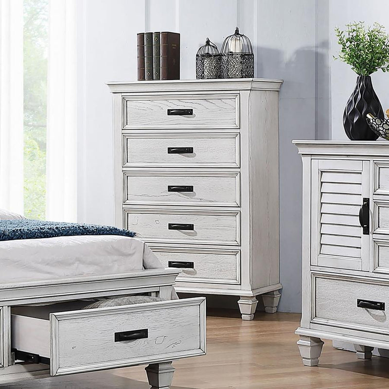 Franco - 5-Drawer Bedroom Chest - JaxCo Furniture