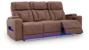 Clean-Slate - Caramel - Power Reclining Sofa / Adj Headrest - JaxCo Furniture