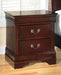 Alisdair - Reddish Brown - Two Drawer Night Stand - JaxCo Furniture