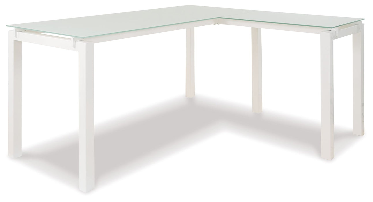 Baraga - White - L-desk - JaxCo Furniture