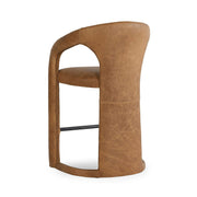 Archie - Distressed Leather Counter Stool - JaxCo Furniture
