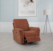 Adler - Upholstered Power Swivel Glider Recliner - JaxCo Furniture