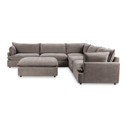 Caplan - 6 Piece Modular Sectional With Ottoman - JaxCo Furniture