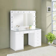 Acena - 7-Drawer Vanity Set With Lighting - JaxCo Furniture