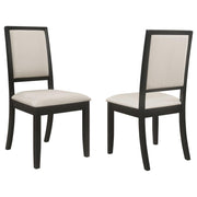 Louise - Upholstered Wood Dining Side Chairs (Set of 2) - Black - JaxCo Furniture